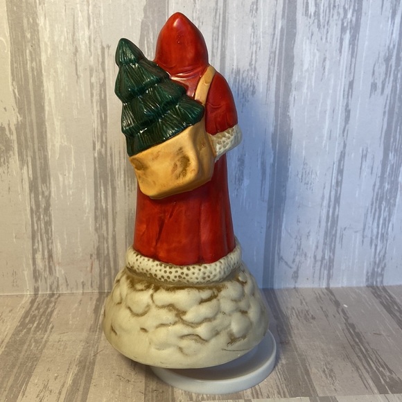 Vintage 1905 Holiday Hits White Christmas Revolving Porcelain Musical Shanta - Picture 3 of 5